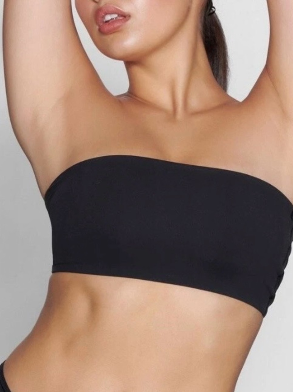 SKIMS Fits Everybody Bandeau Bra Black Strapless w/Strap Plus Size 2X